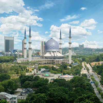 istockphoto Masjid Sultan Salahuddin Abdul Aziz Shah or Blue Mosque in Shah alam ,Selangor, Kuala lumpur, Malaysia. Sultan Salahuddin Abdul Aziz Mosque is biggest mosque in Malaysia.